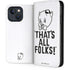 Looney Tunes Porky Thats All Folks Grid iPhone 14 Plus Folio Case