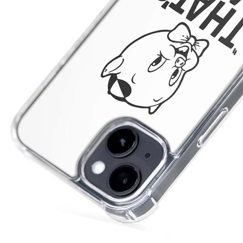Looney Tunes Porky Thats All Folks Grid iPhone 15 Plus MagSafe Case