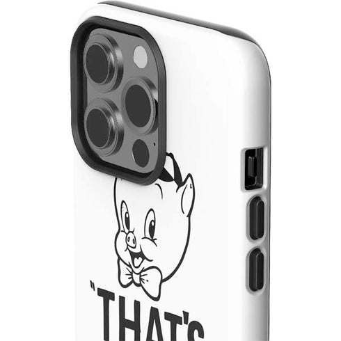 Looney Tunes Porky Thats All Folks Grid iPhone 14 Pro Impact Case