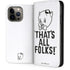 Looney Tunes Porky Thats All Folks Grid iPhone 14 Pro Max Folio Case