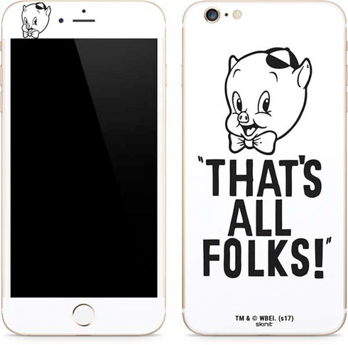 Looney Tunes Porky Thats All Folks Grid iPhone 6/6s Plus Skin