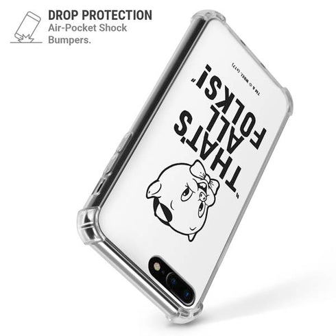 Looney Tunes Porky Thats All Folks Grid iPhone 7/8 Plus Clear Case