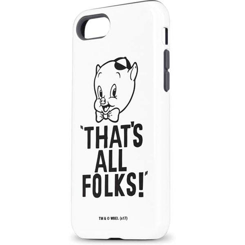 Looney Tunes Porky Thats All Folks Grid iPhone 7 Pro Case