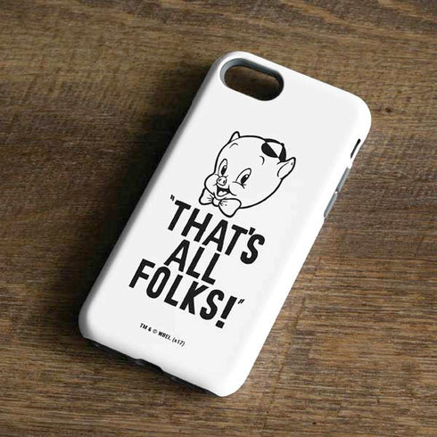 Looney Tunes Porky Thats All Folks Grid iPhone 7 Pro Case