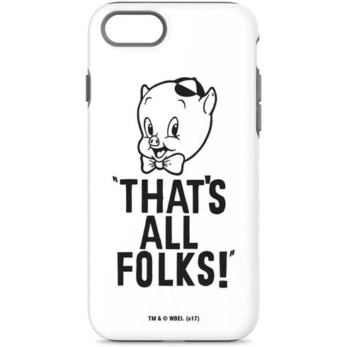 Looney Tunes Porky Thats All Folks Grid iPhone 8 Pro Case
