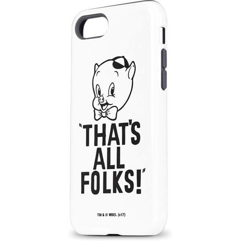Looney Tunes Porky Thats All Folks Grid iPhone 8 Pro Case