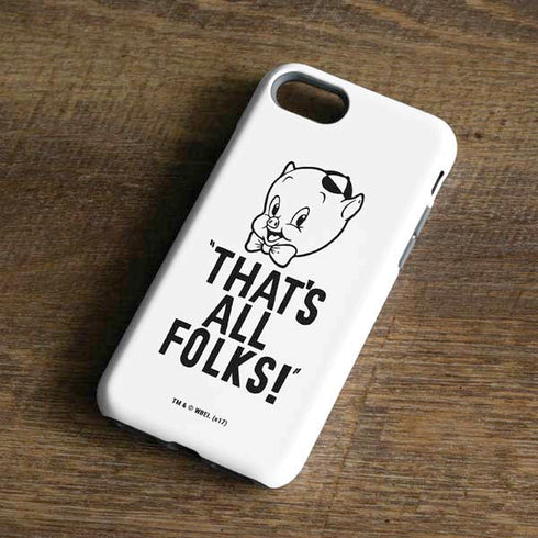 Looney Tunes Porky Thats All Folks Grid iPhone 8 Pro Case