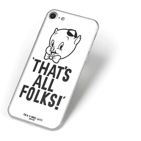Looney Tunes Porky Thats All Folks Grid iPhone 8 Skin