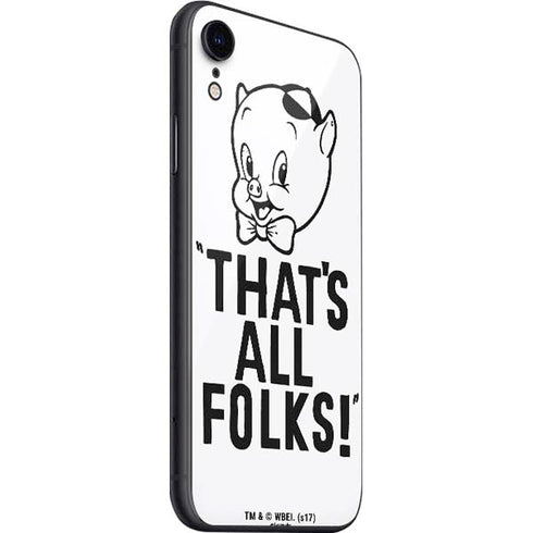 Looney Tunes Porky Thats All Folks Grid iPhone SE (2nd & 3rd Gen) Skin