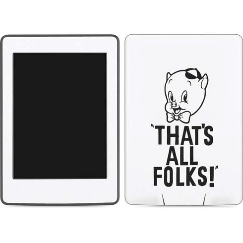 Looney Tunes Porky Thats All Folks Grid Amazon Kindle Skin