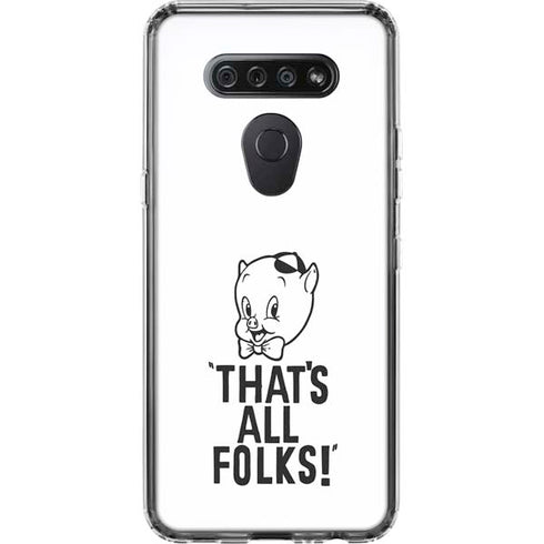 Looney Tunes Porky Thats All Folks Grid LG K51/Q51 Clear Case