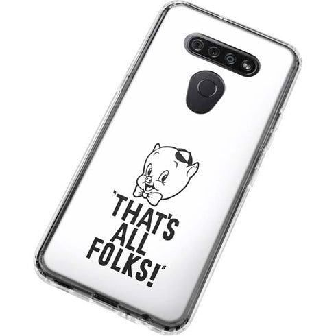 Looney Tunes Porky Thats All Folks Grid LG K51/Q51 Clear Case