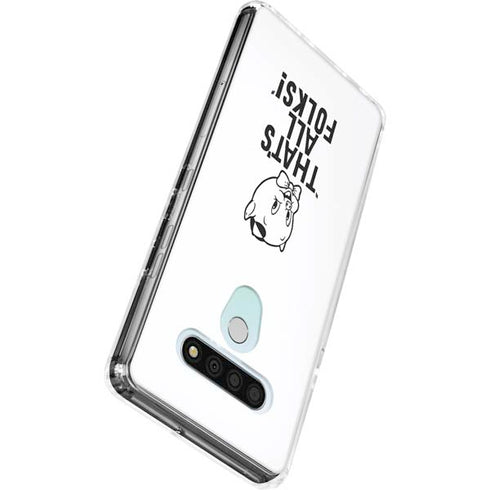 Looney Tunes Porky Thats All Folks Grid LG Stylo 6 Clear Case