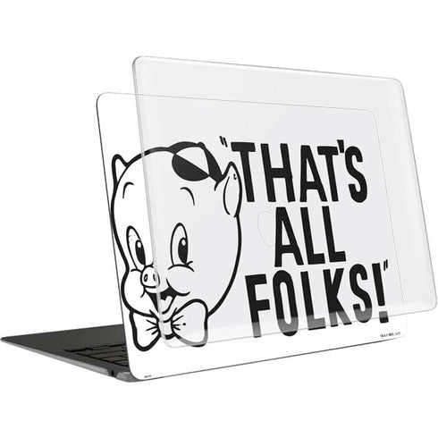 Looney Tunes Porky Thats All Folks Grid MacBook Air 13in (2020) Case plus Skin