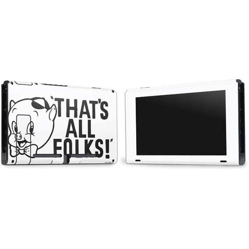 Looney Tunes Porky Thats All Folks Grid Nintendo Switch Bundle Skin