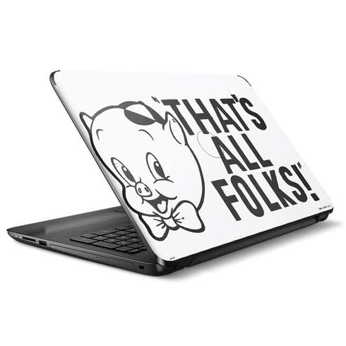 Looney Tunes Porky Thats All Folks Grid HP Notebook Skin