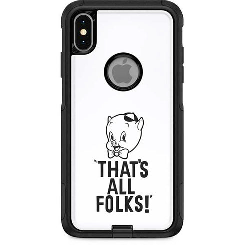 Looney Tunes Porky Thats All Folks Grid Otterbox Commuter iPhone Skin