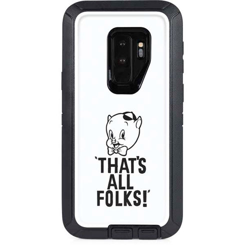 Looney Tunes Porky Thats All Folks Grid Otterbox Defender Galaxy Skin