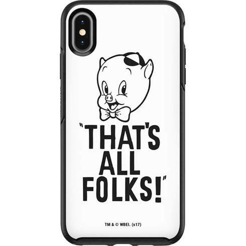 Looney Tunes Porky Thats All Folks Grid Otterbox Symmetry iPhone Skin