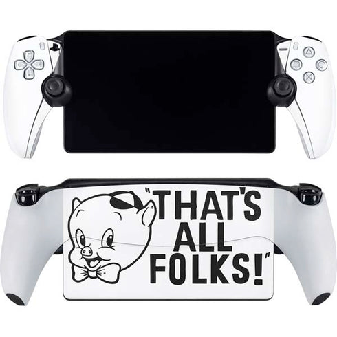 Looney Tunes Porky Thats All Folks Grid PlayStation Portal Remote Player Skin