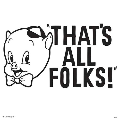 Looney Tunes Porky Thats All Folks Grid PS4 Slim Bundle Skin