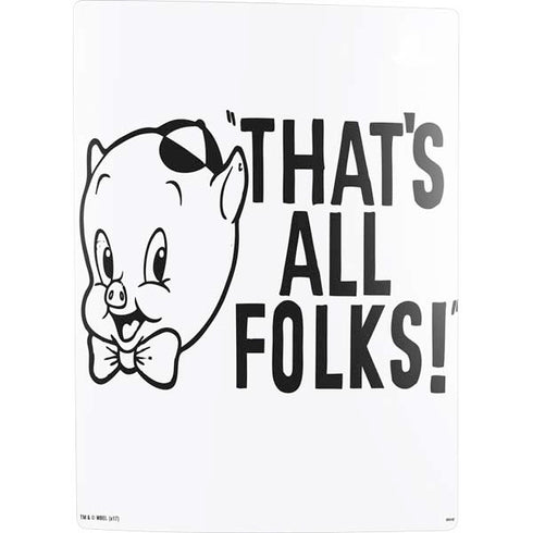 Looney Tunes Porky Thats All Folks Grid PS5 Digital Edition Bundle Skin