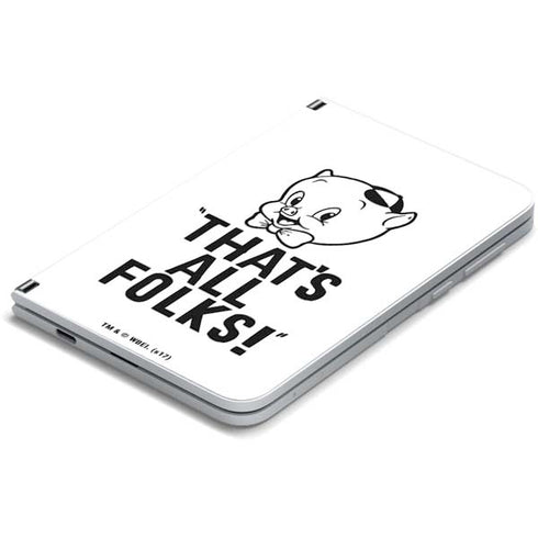 Looney Tunes Porky Thats All Folks Grid Surface Duo Skin