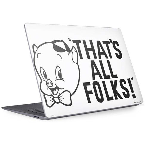 Looney Tunes Porky Thats All Folks Grid Surface Laptop 3 13.5in Skin