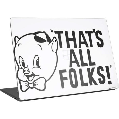 Looney Tunes Porky Thats All Folks Grid Surface Laptop 4 15in Skin