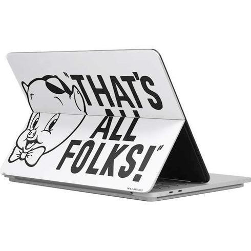 Looney Tunes Porky Thats All Folks Grid Surface Laptop Studio Skin