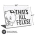 Looney Tunes Porky Thats All Folks Grid Universal Laptop 11in (8.8 x 6.2in) Skin
