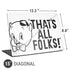 Looney Tunes Porky Thats All Folks Grid Universal Laptop 15in (12.2 x 8.8in) Skin