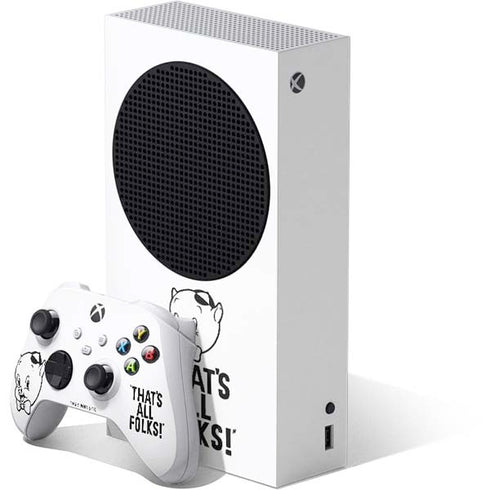 Looney Tunes Porky Thats All Folks Grid Xbox Series S Bundle Skin