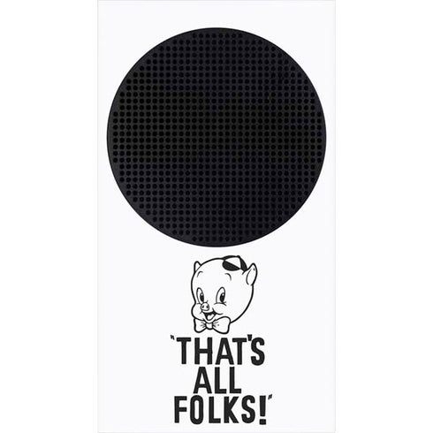 Looney Tunes Porky Thats All Folks Grid Xbox Series S Bundle Skin