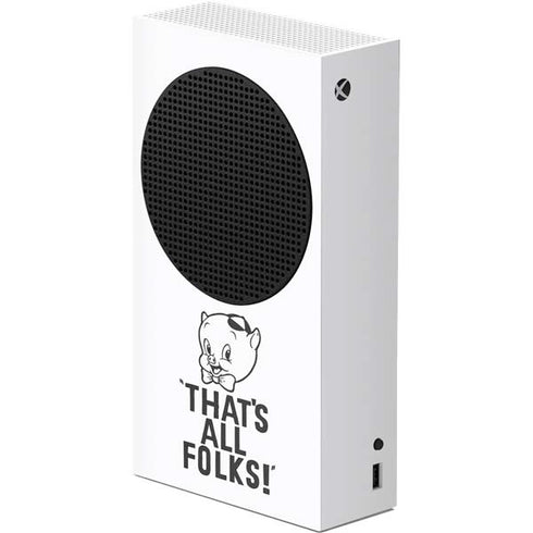 Looney Tunes Porky Thats All Folks Grid Xbox Series S Console Skin