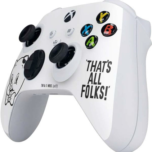 Looney Tunes Porky Thats All Folks Grid Xbox Series S Controller Skin
