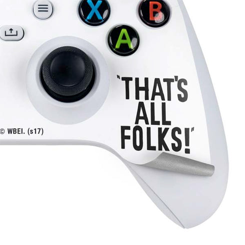 Looney Tunes Porky Thats All Folks Grid Xbox Series S Controller Skin