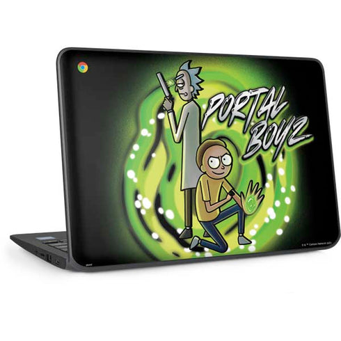 Adult Swim Rick and Morty Portal Boyz HP Chromebook Skin