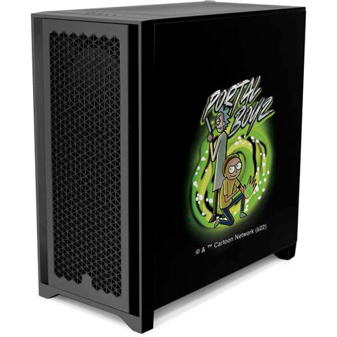 Adult Swim Rick and Morty Portal Boyz Corsair 4000D Tempered Glass Mid-Tower ATX Case Skin