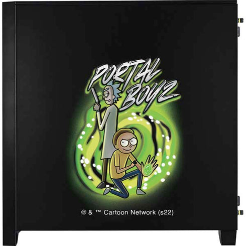 Adult Swim Rick and Morty Portal Boyz Corsair 4000D Tempered Glass Mid-Tower ATX Case Skin