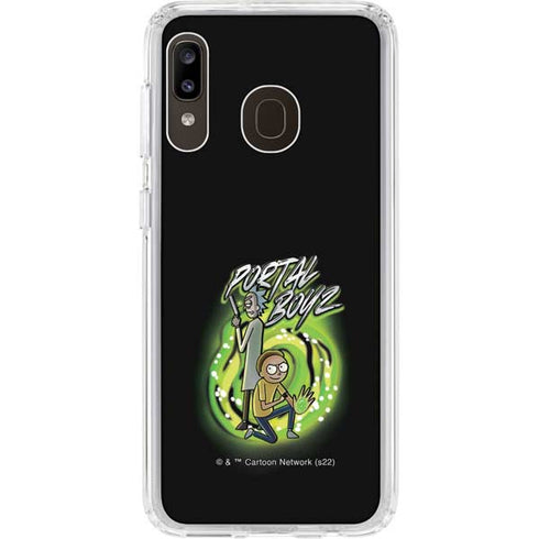 Adult Swim Rick and Morty Portal Boyz Galaxy A20 Clear Case