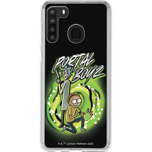 Adult Swim Rick and Morty Portal Boyz Galaxy A21 Clear Case