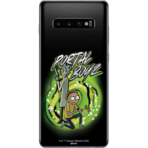 Adult Swim Rick and Morty Portal Boyz Galaxy S10 Plus Skin