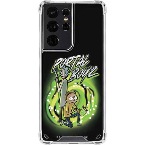 Adult Swim Rick and Morty Portal Boyz Galaxy S21 Ultra 5G Clear Case