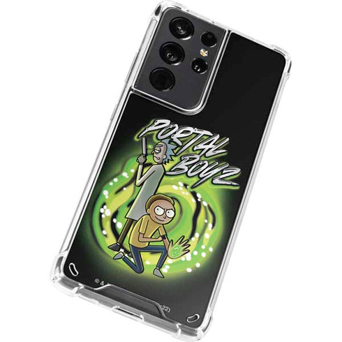 Adult Swim Rick and Morty Portal Boyz Galaxy S21 Ultra 5G Clear Case