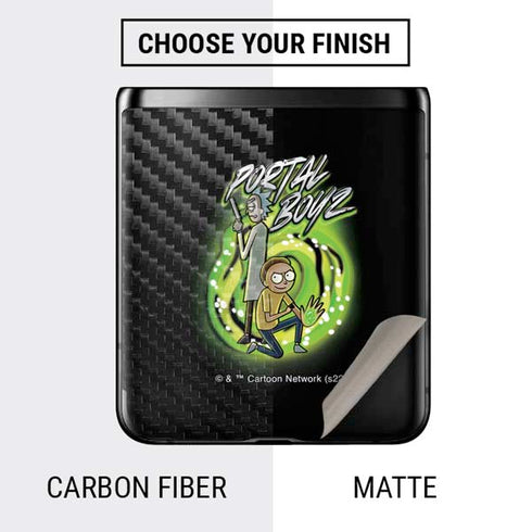 Adult Swim Rick and Morty Portal Boyz Galaxy Z Flip Skin