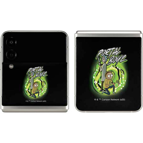 Adult Swim Rick and Morty Portal Boyz Galaxy Z Flip3 5G Skin