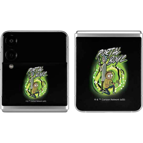 Adult Swim Rick and Morty Portal Boyz Galaxy Z Flip4 5G Skin