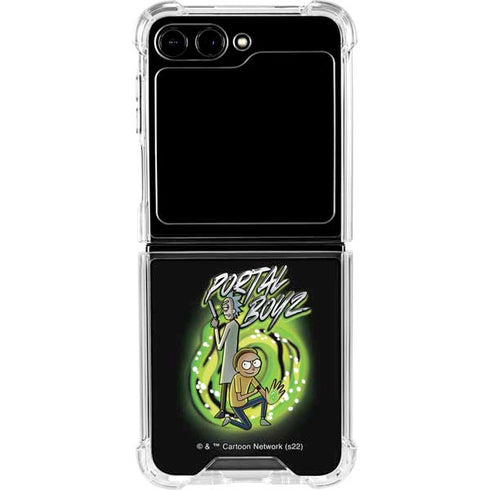 Adult Swim Rick and Morty Portal Boyz Galaxy Z Flip5 5G Clear Case