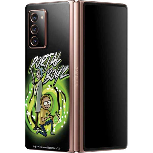 Adult Swim Rick and Morty Portal Boyz Galaxy Z Fold2 5G Skin
